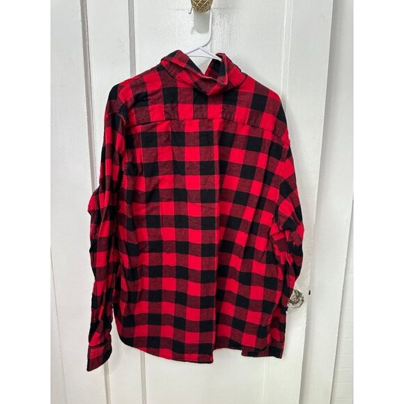 Goodfellow men’s size 2X – large, red and black plaid shirt - Picture 6 of 8